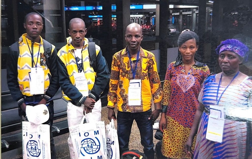 African family at airport